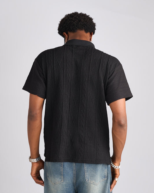 Knitted Shortsleeved Polo Shirt